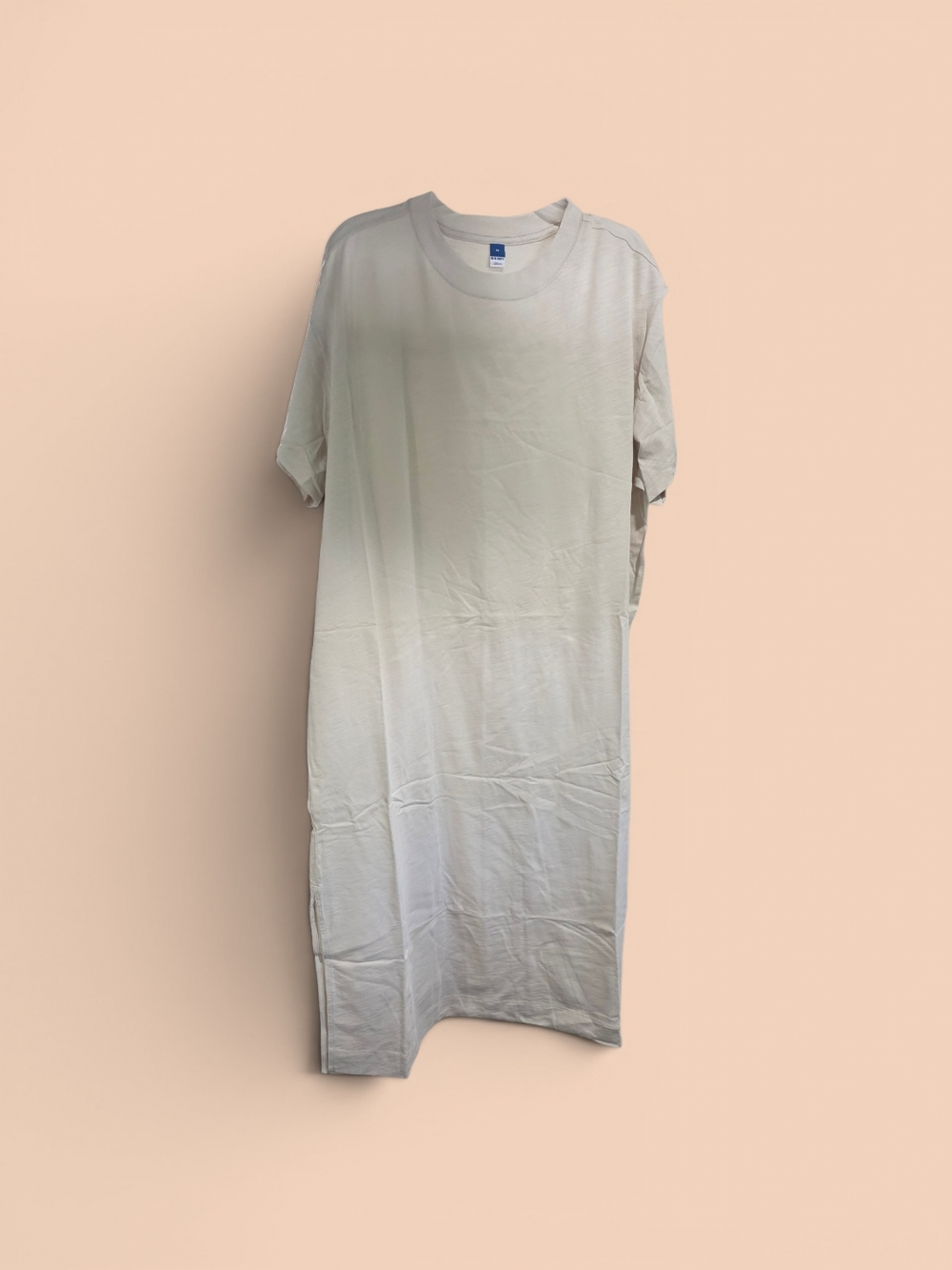 Old Navy Cream Short-Sleeve Midi T-Shirt Dress - Picture 2 of 3